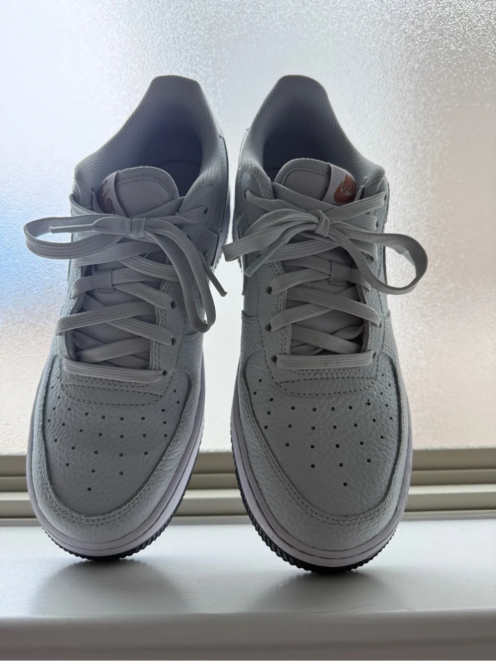 Nike AirForce Light Grey with Silver Swoosh